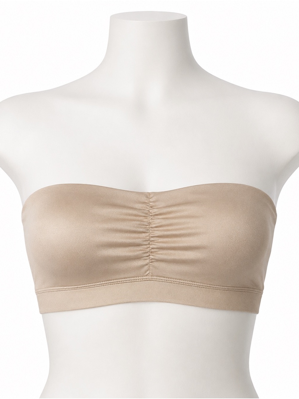 Maidenform Nude Wireless Bra Size 36 Clear Straps Strapless Convertible